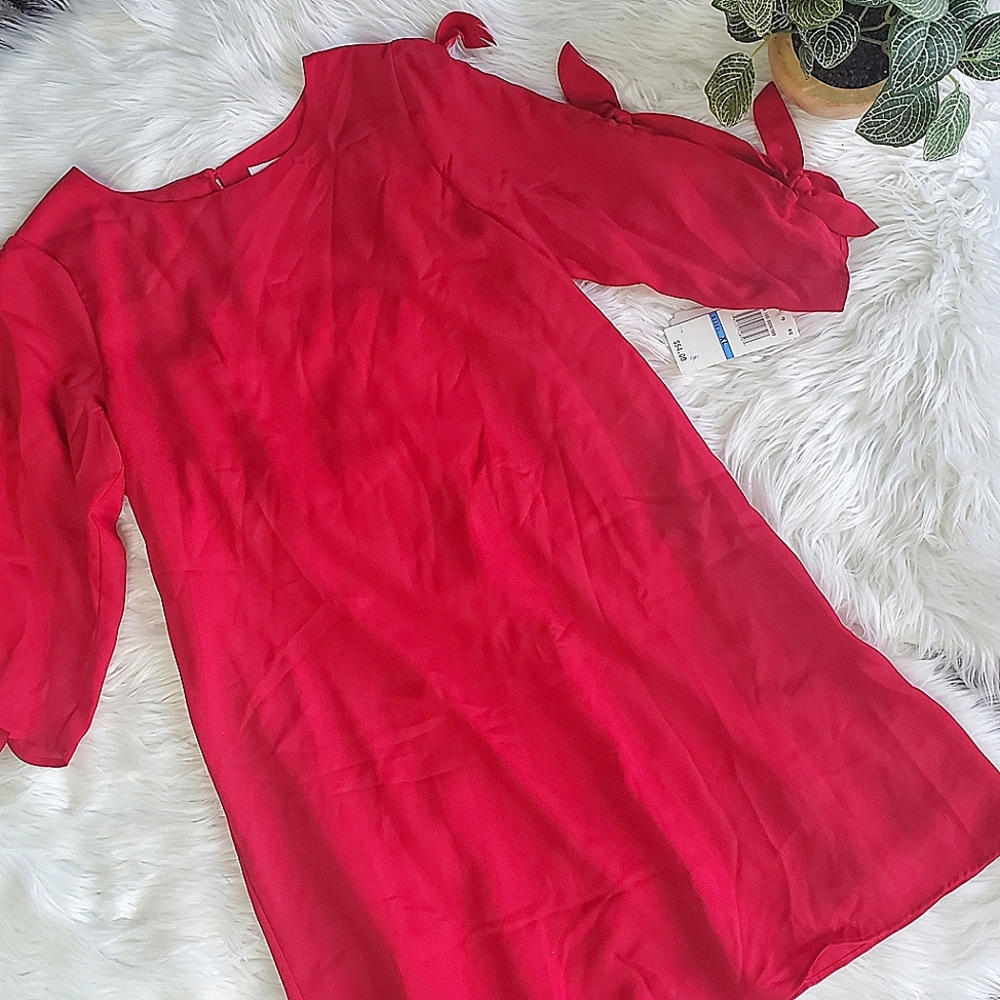 GB girls red shift dress